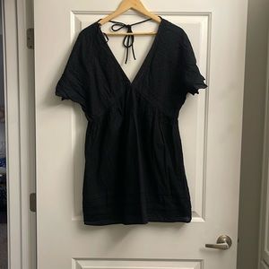 Black eyelet summer dress